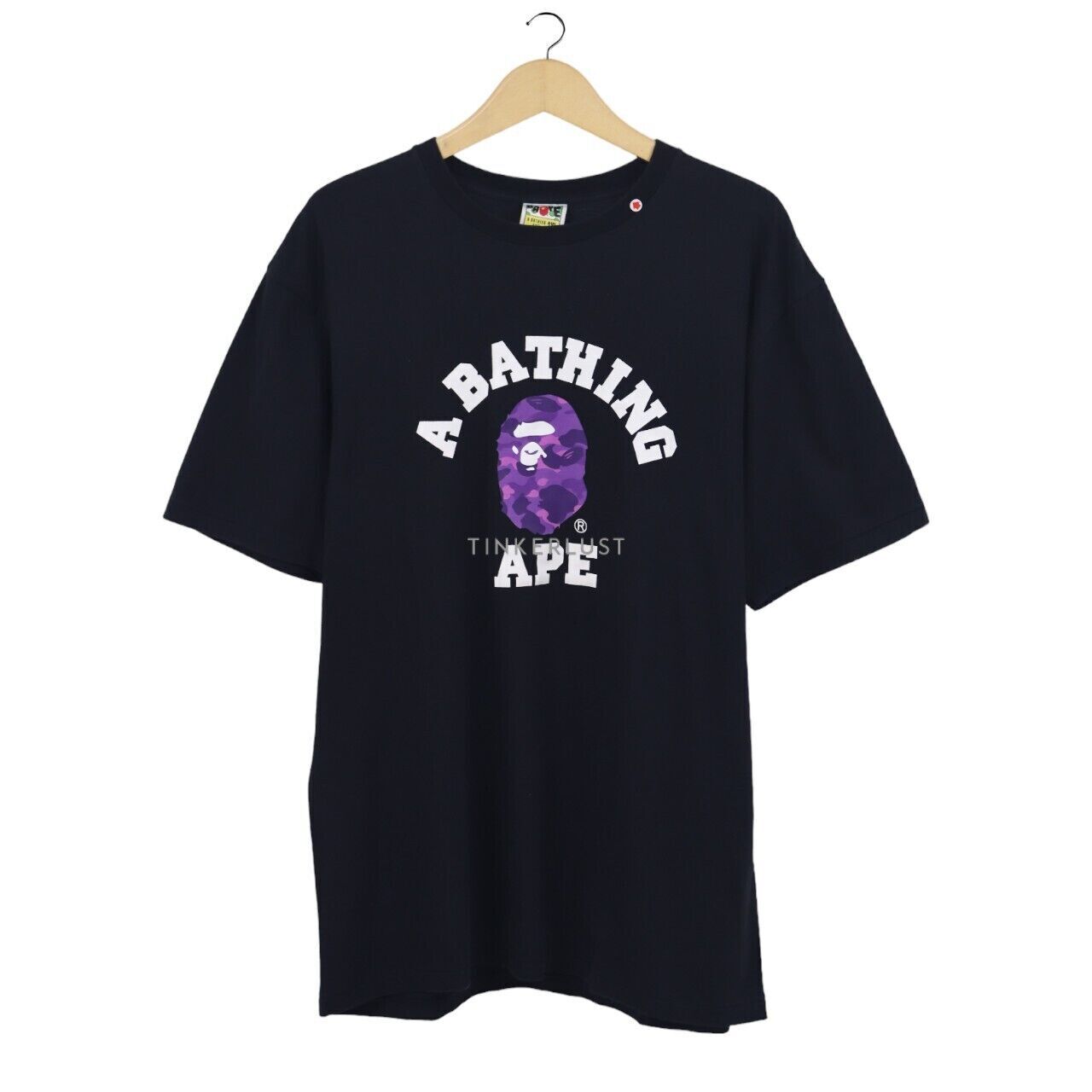 pakaian atasan kaos Bape A Bathing Ape Black T Shirt Tinkerlust